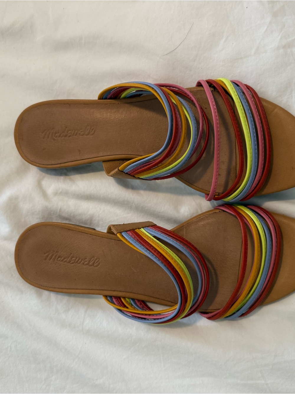 Madewell Sandals with Rainbow Straps